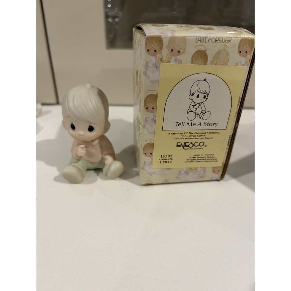 Enesco Precious Moments “Tell Me A Story” Porcelain Boxed 1985 15792
